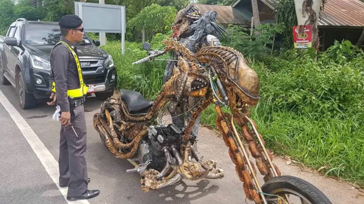 Samai Khammongkul predator motorcycle rider ticketed by the police
