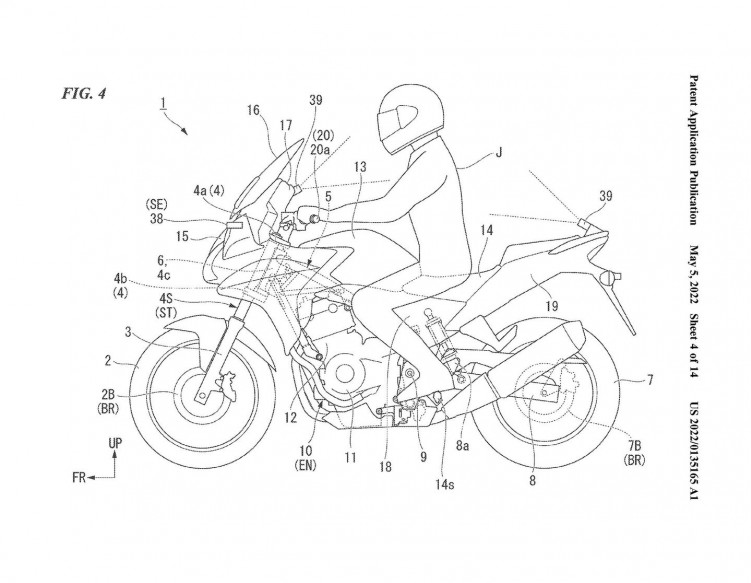 honda autonomiczny motocykl patent 02