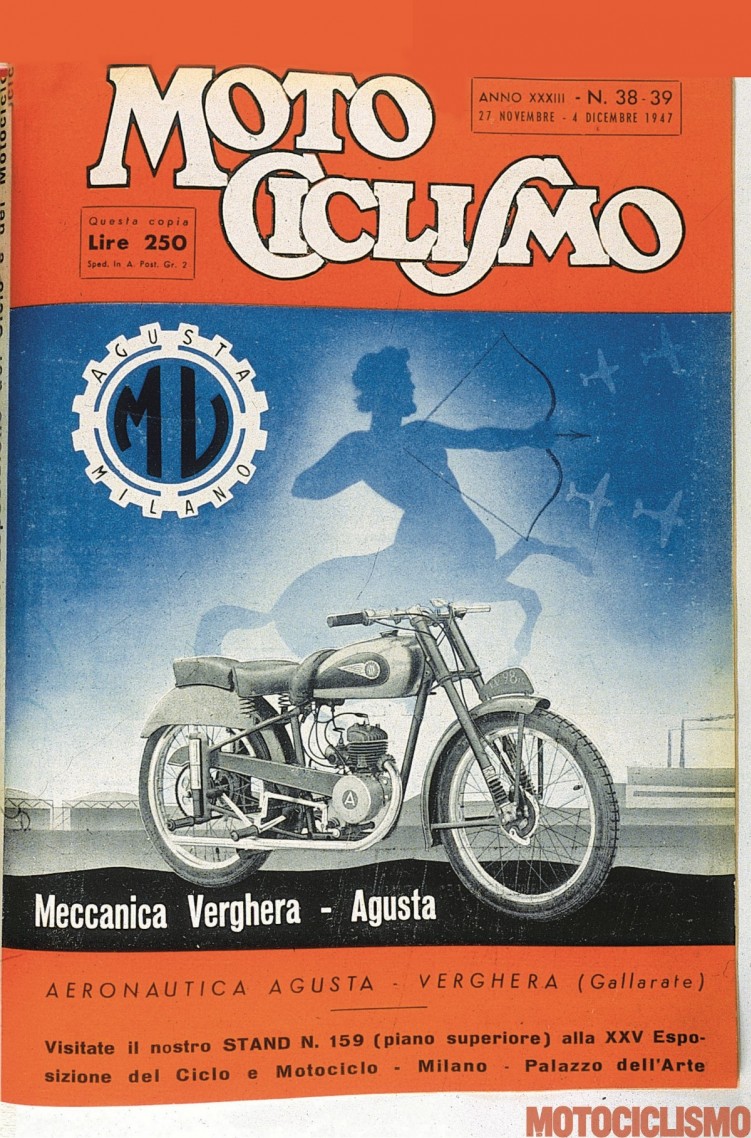 Sportowa MV Agusta 98 na okladce wloskiego magazynu Motociclismo