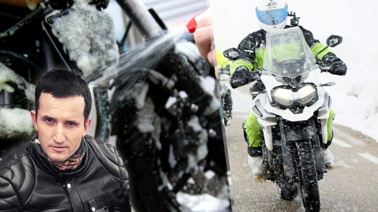 mycie motocykla zima Anmdrzej