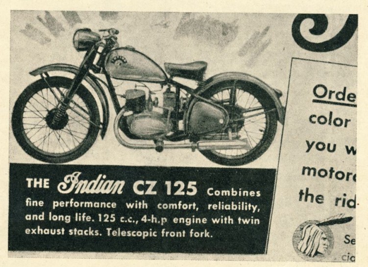 3 Reklama prasowa motocykli Indian CZ