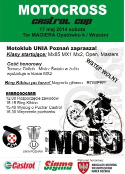 Plakat Zawody Motocrossowe w Opatowku