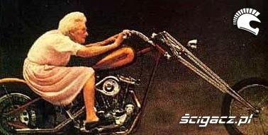 babcia na motocyklu