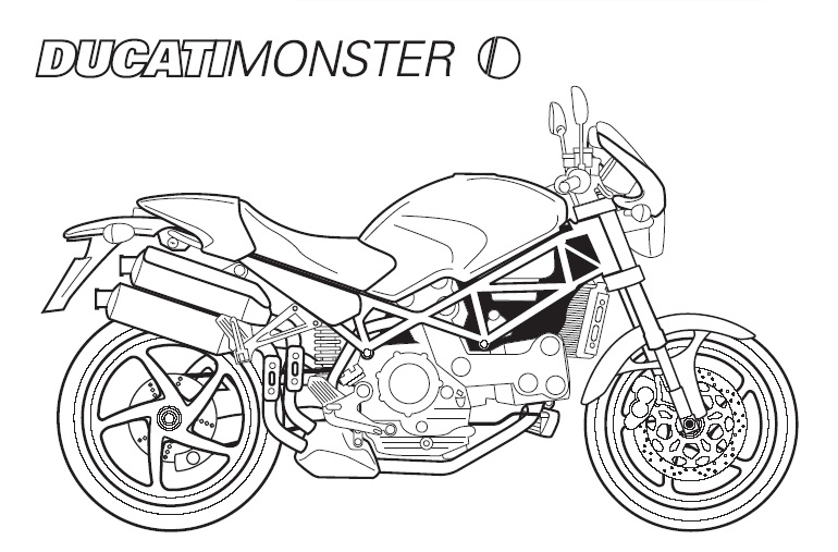 Ducati Monster kolorowanka