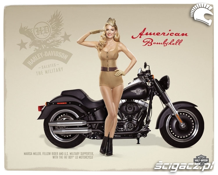 Harley-Davidson military Marisa Miller
