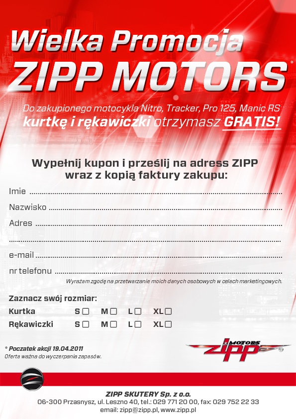 promocja Zipp Motors B