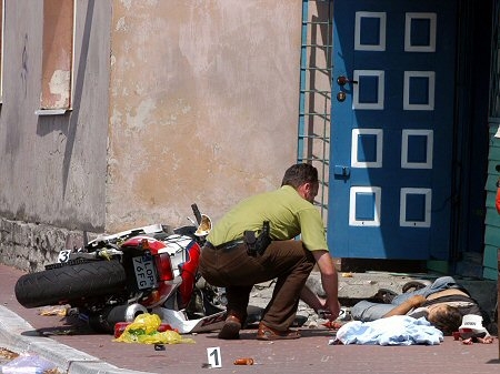 motocyklista policja