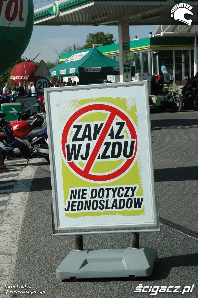 Zakaz wjazdu dla samochodow Motocyklowa niedziela BP Poznan