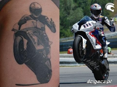 Tatuaz motocyklowy porownanie zdjecie tattoo