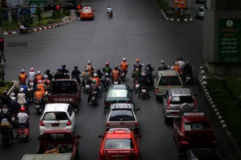 Ruch uliczny bangkok 2