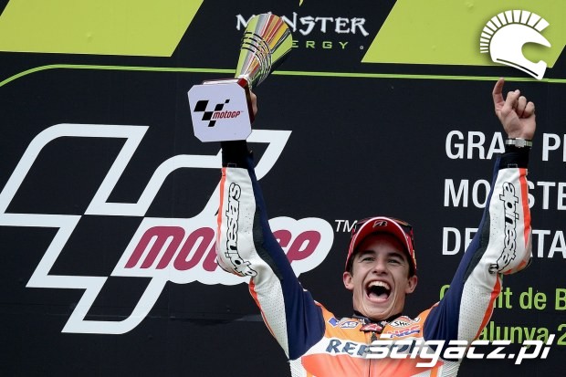 Marquez na podium MotoGP Catalunya 2014