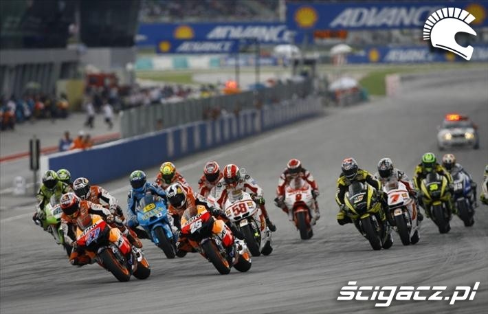 MotoGP start wyscigu