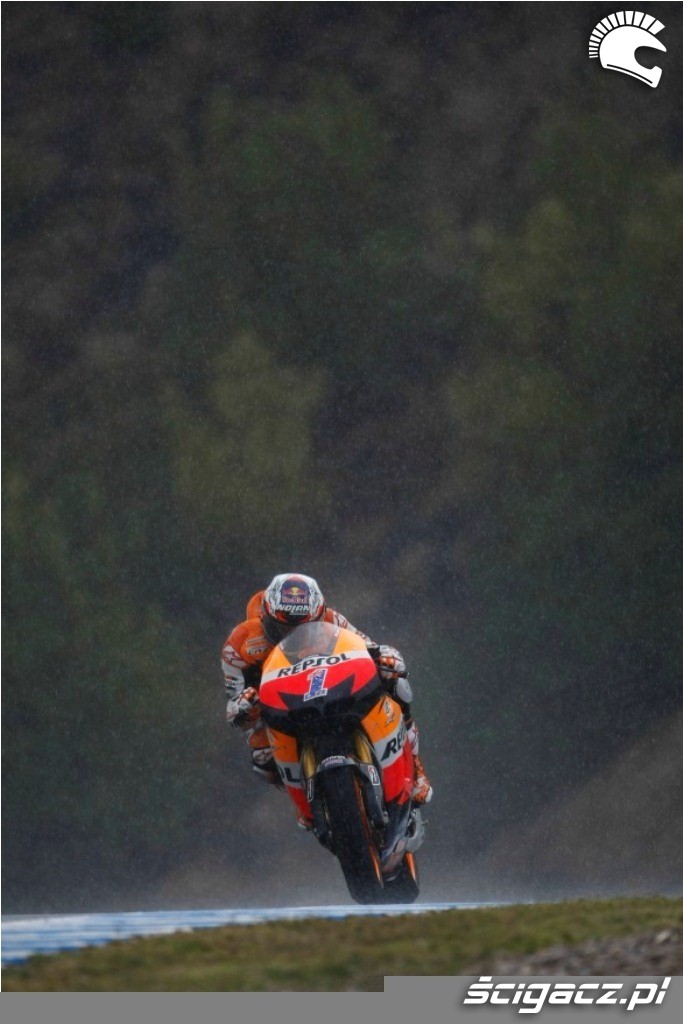 Stoner w deszczu MotoGP 2012 Jerez