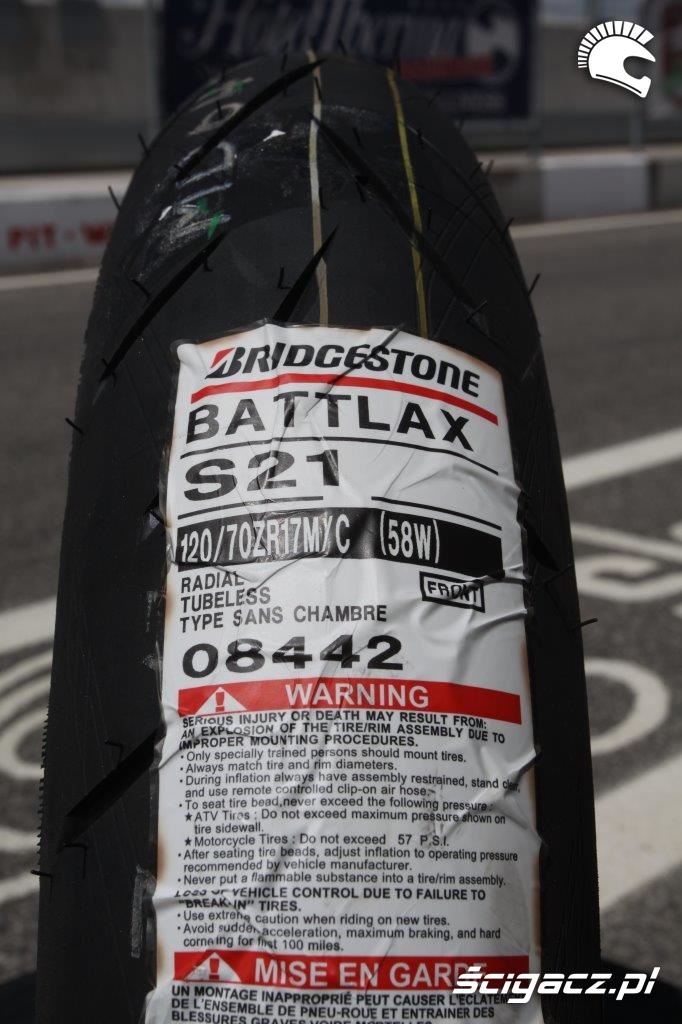 Oznaczenia Bridgestone Battlax S21