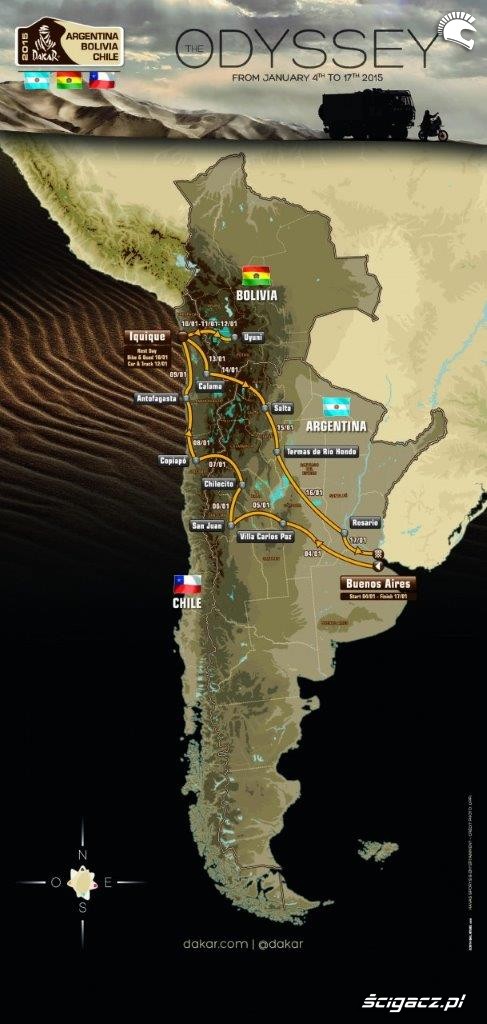 Trasa Dakaru 2015