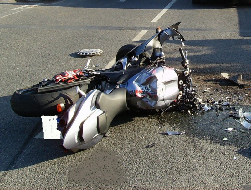 Wypadek motocyklisty z