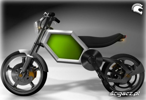 zielony motocykl