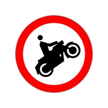 zakaz wjazdu motocyklem