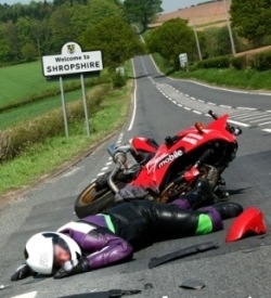 Wypadek Na motocyklu Anglia