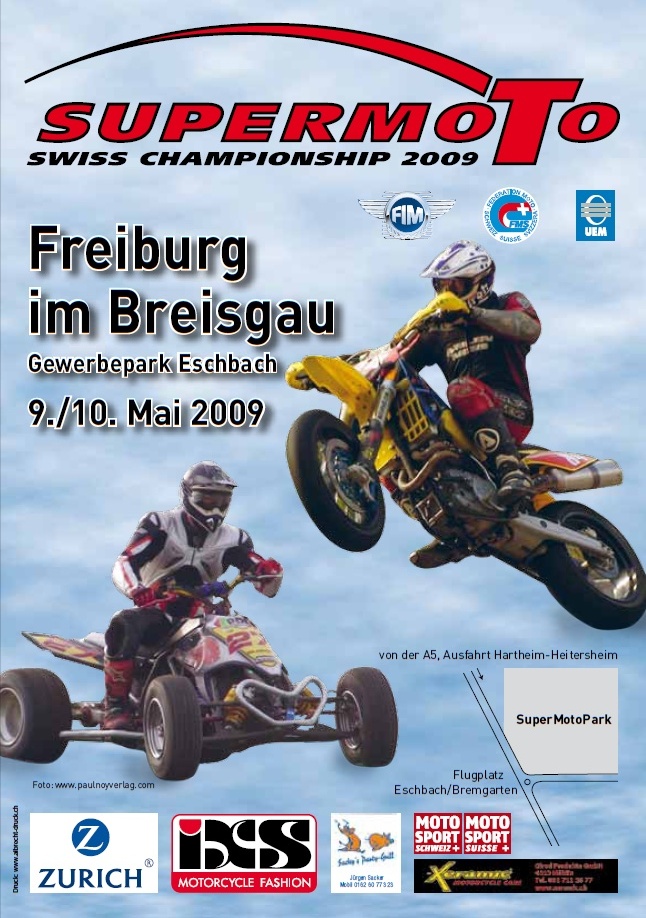 Mistrzostwa Szwajcarii Supermoto Quadow i runda plakat