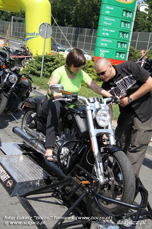 jazda stacjonarna Harley Davidson