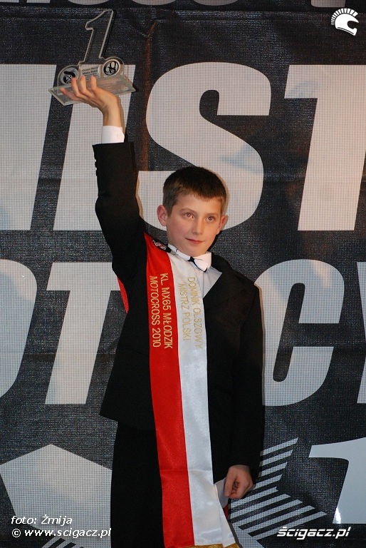 Dominik Olszowy Mistrz Polski Klasa MX65 Mlodzik