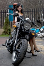 Victory motorcycle girl