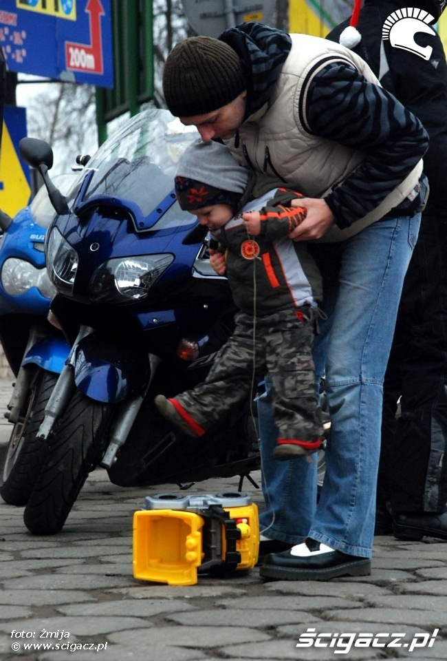 motocykl dziecko ciezarowka