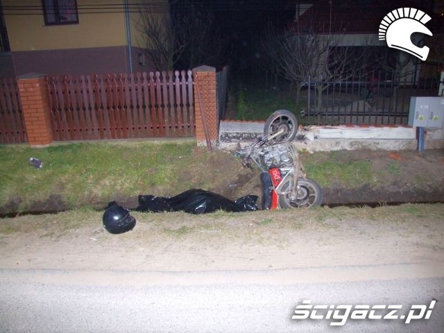 Motocyklista zabity w wypadku