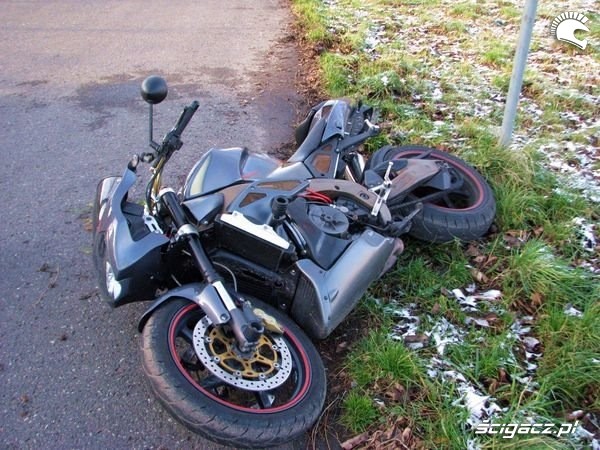 motocykl wypadek