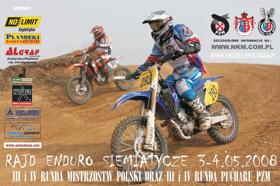 plakat enduro 2008