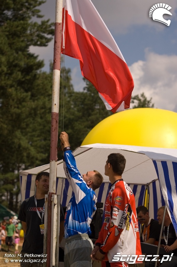 flaga polski zawodnicy motocross lonka mank lidzbark warminski