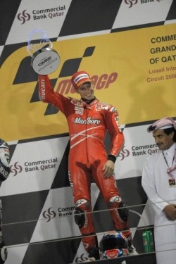 Stoner Podium MotoGP Katar