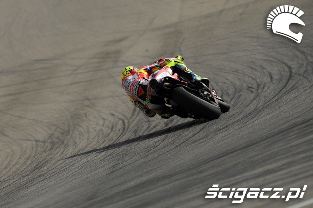 Rossi on the track