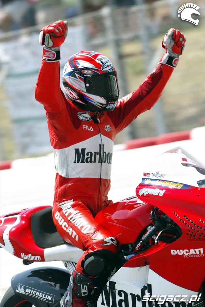 2003 Katalonia Capirossi pierwsze zwyciestwo w MotoGP