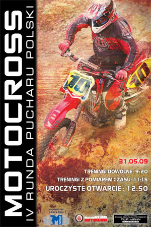IV runda Pucharu Polski w motocrossie Oborniki plakat