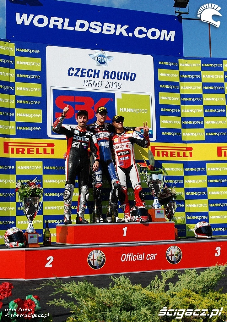 SBK Brno second race podium