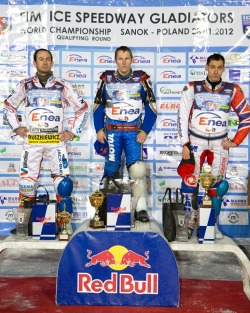 ice racing podium