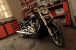 statyka przednie kolo Harley Davidson V Rod Muscle