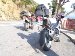 Na trasie Zima na motocyklu w Hiszpanii