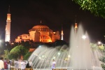 Istambul wieczorem fontanna