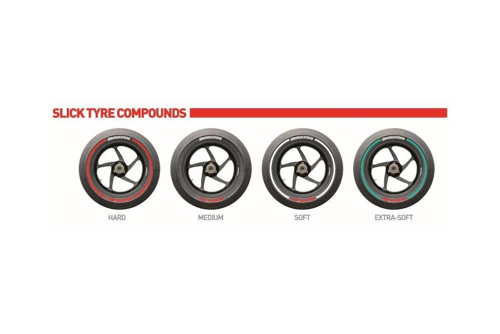 Bridgestone BATTLAX MotoGP slick tire colors z