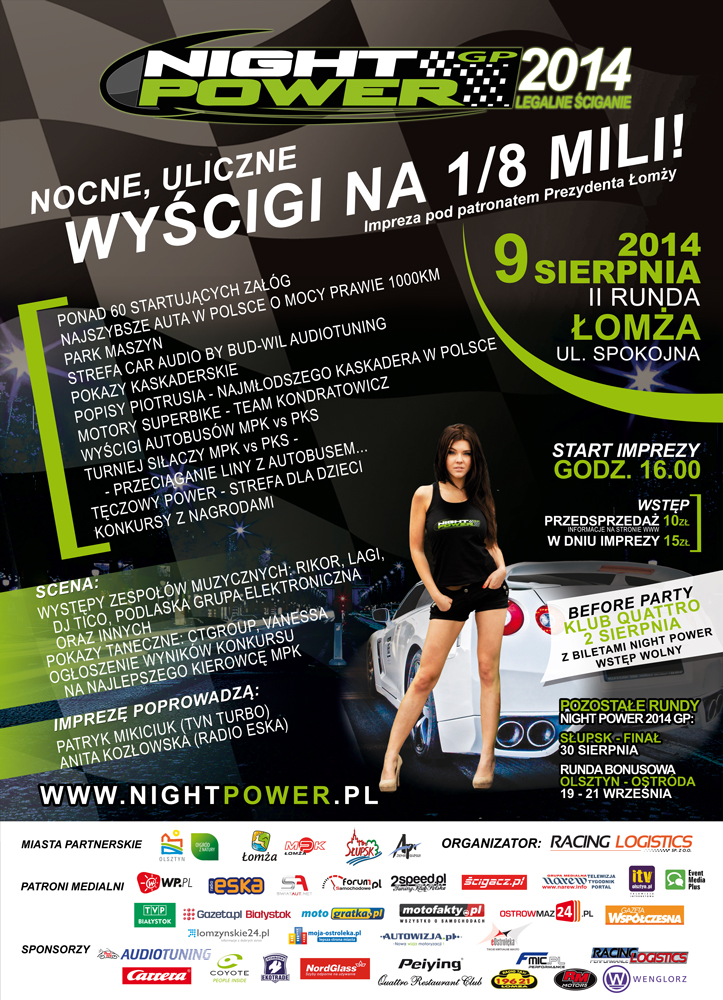 plakat Night Power 2014 Lomza