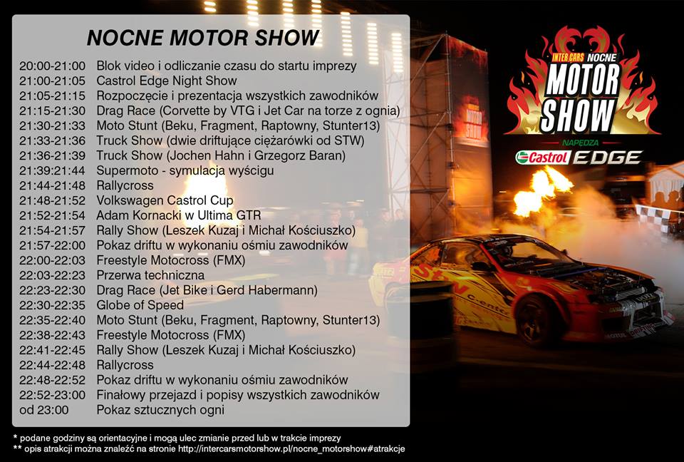 harmonogram Nocne Motor Show 2014