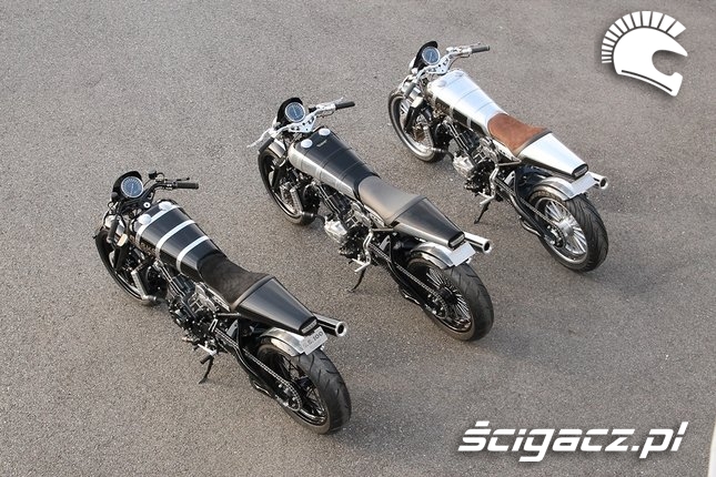 trzy motocykle