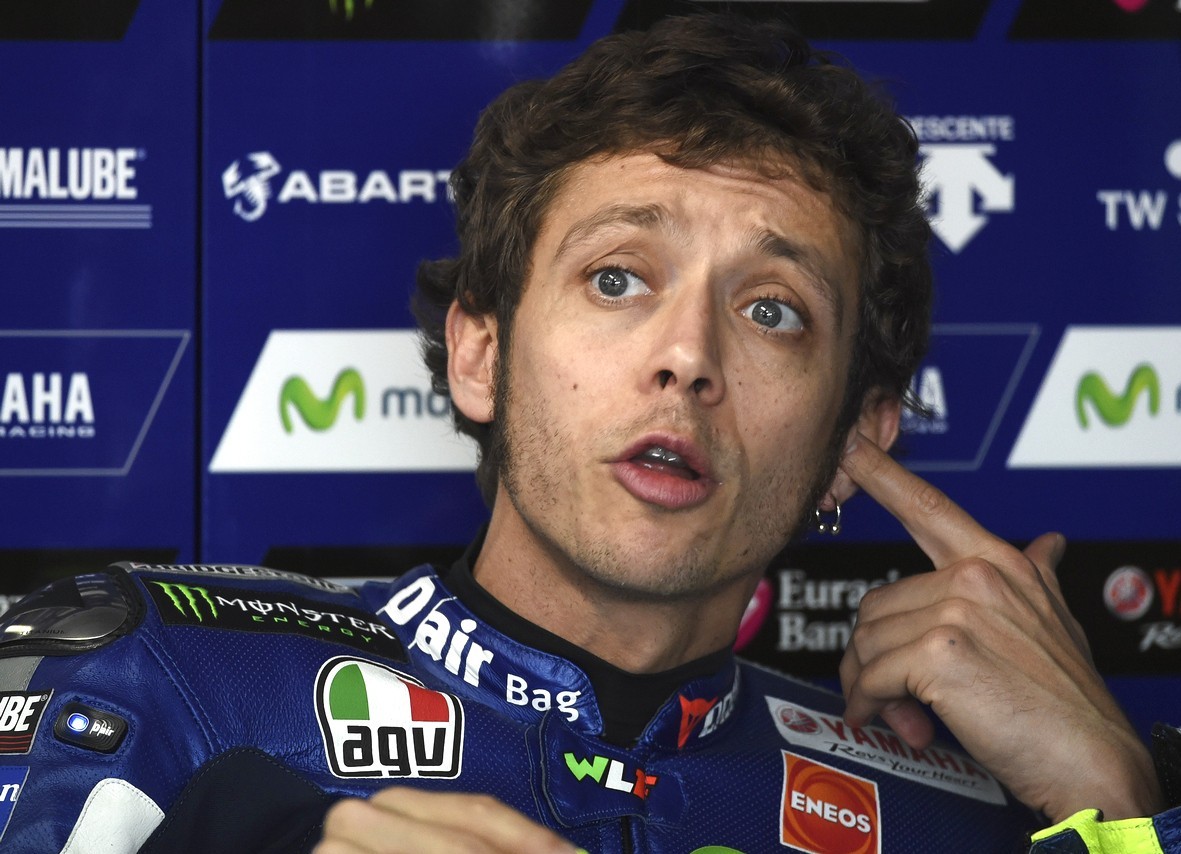 zdziwiony Valentino Rossi z