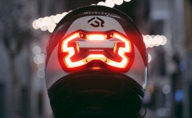this motorcycle helmet device promises to make you more visible in traffic 4
