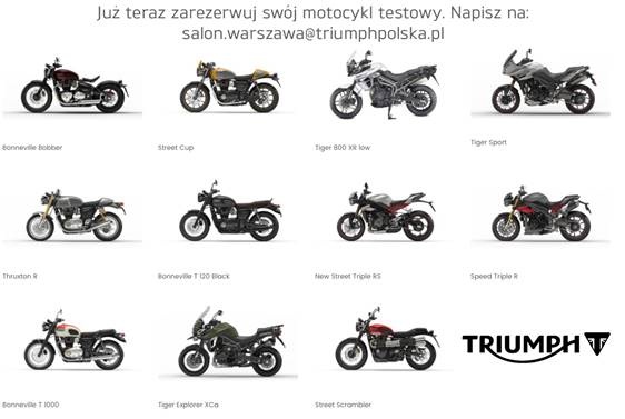 motocykle testowe Triumph