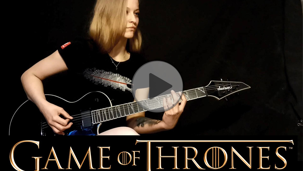 Issabelth gra o tron na gitarze z