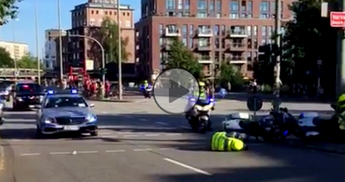 policyjna stluczka z